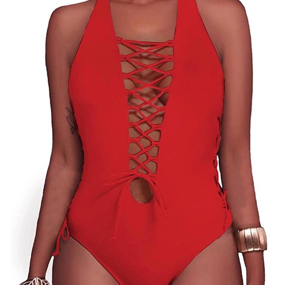 Other - Women’s one piece lace up swimsuit